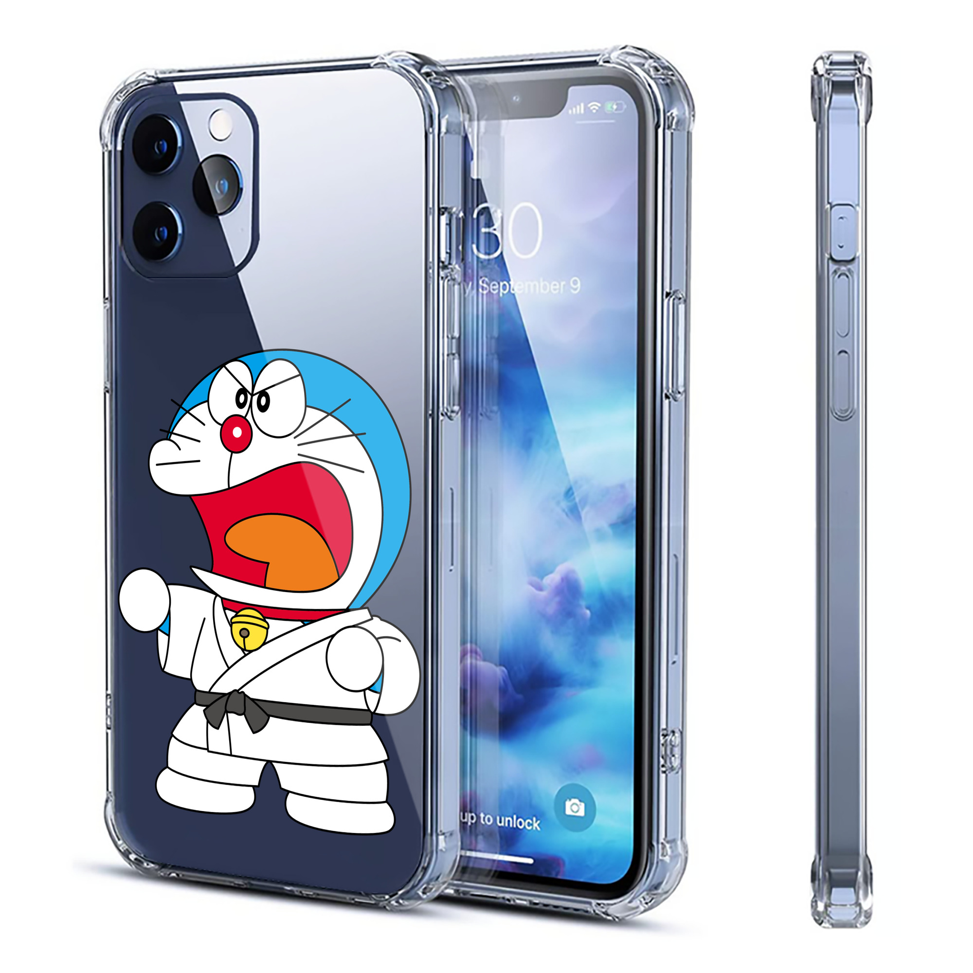 （画像用） ドラえもん Doraemon 【iPhone 12シリーズ対応】透明スマホケース（クリアソフトケース）